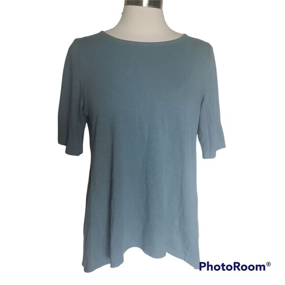 MADEWELL Teal Back Zip Swing Tee - M - Picture 3 of 14